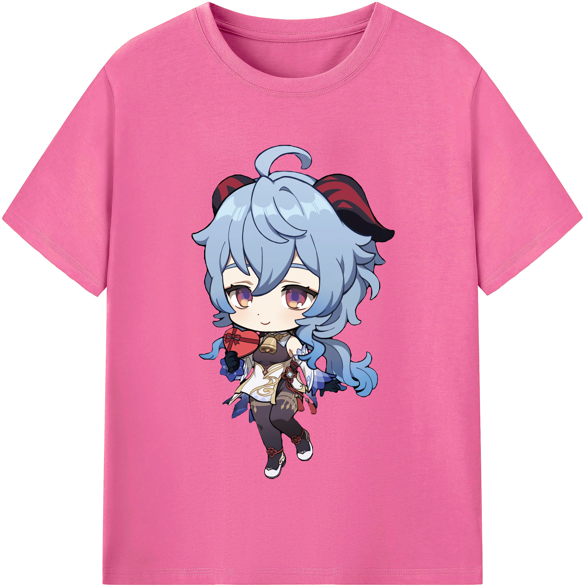げんし神 甘雨 かんう genshin Ganyu レディースカジュアルプリントTシャツ（綿100％）